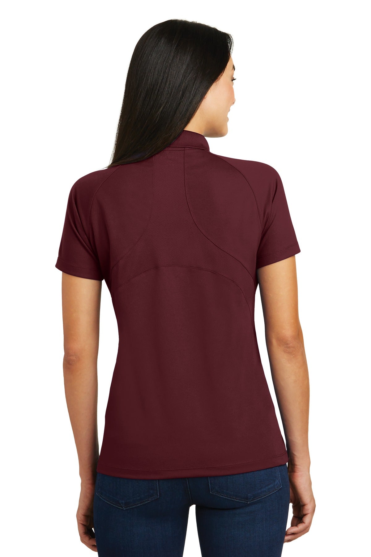 Custom Embroidered Sport-Tek Women's Dri-Mesh Pro Polo. L474,Maroon