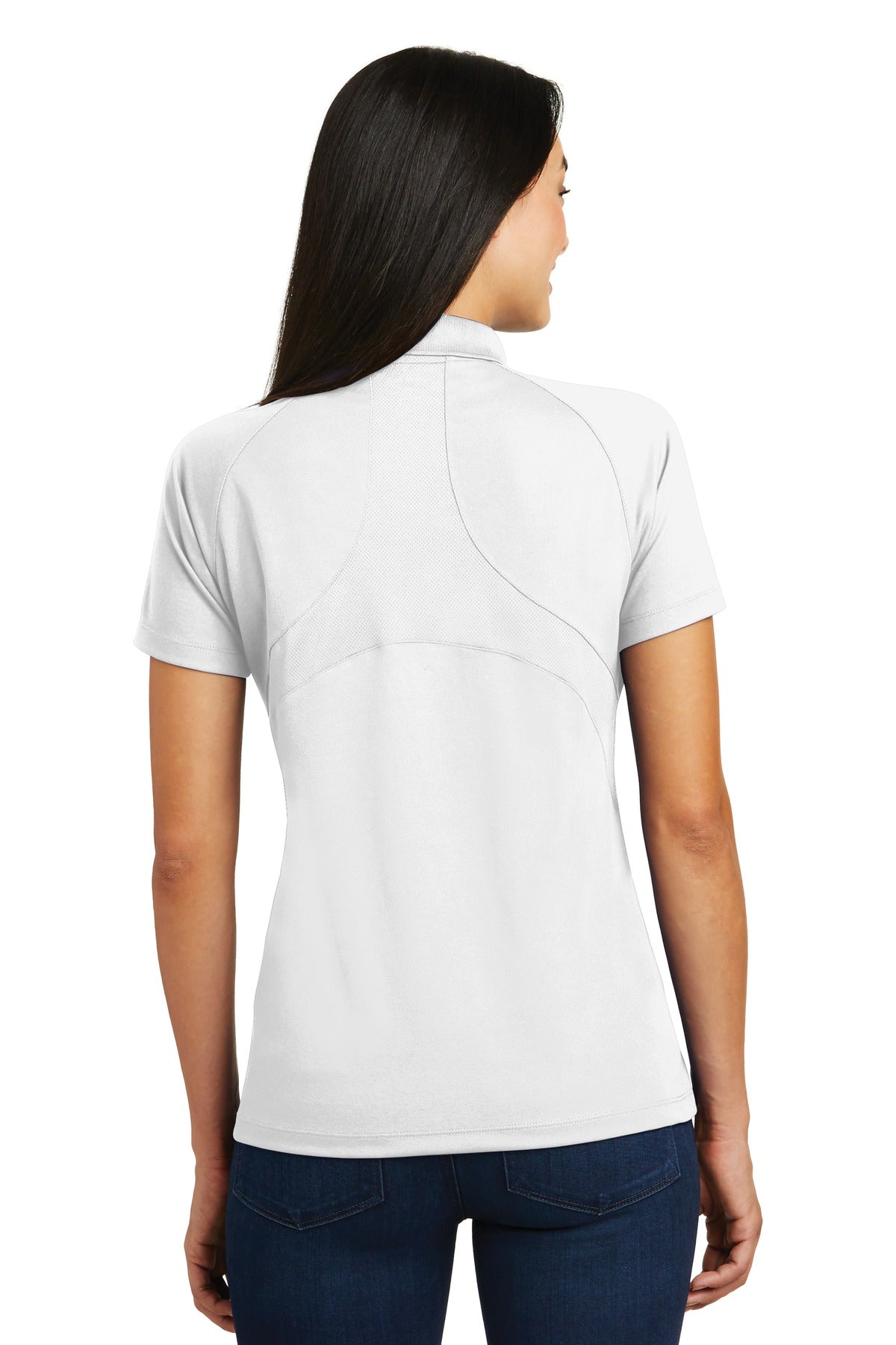 Custom Embroidered Sport-Tek Women's Dri-Mesh Pro Polo. L474,White