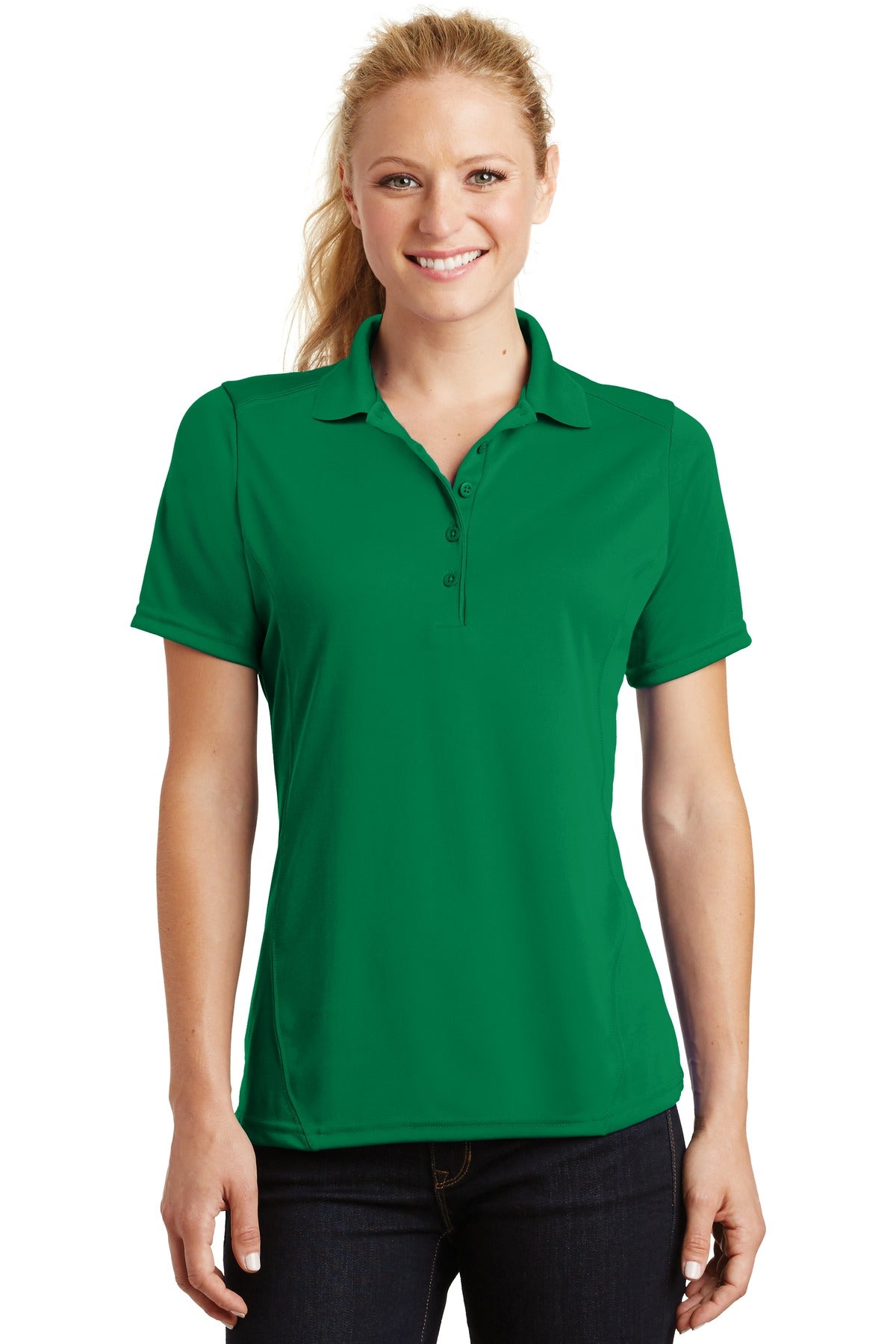 Sport-Tek Women's Dry Zone Raglan Accent Polo. L475