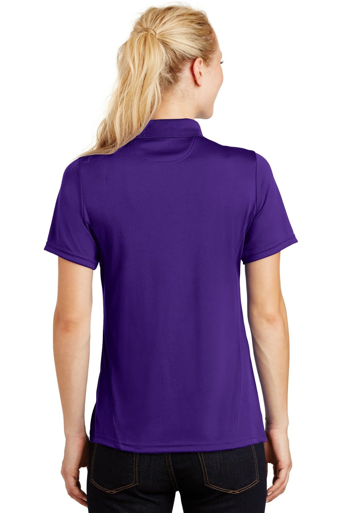 Custom Embroidered Sport-Tek Women's Dry Zone Raglan Accent Polo. L475,Purple