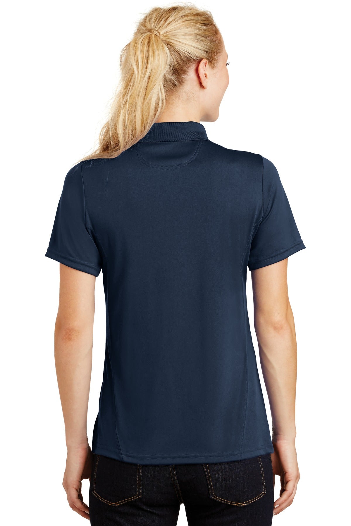 Custom Embroidered Sport-Tek Women's Dry Zone Raglan Accent Polo. L475,True Navy