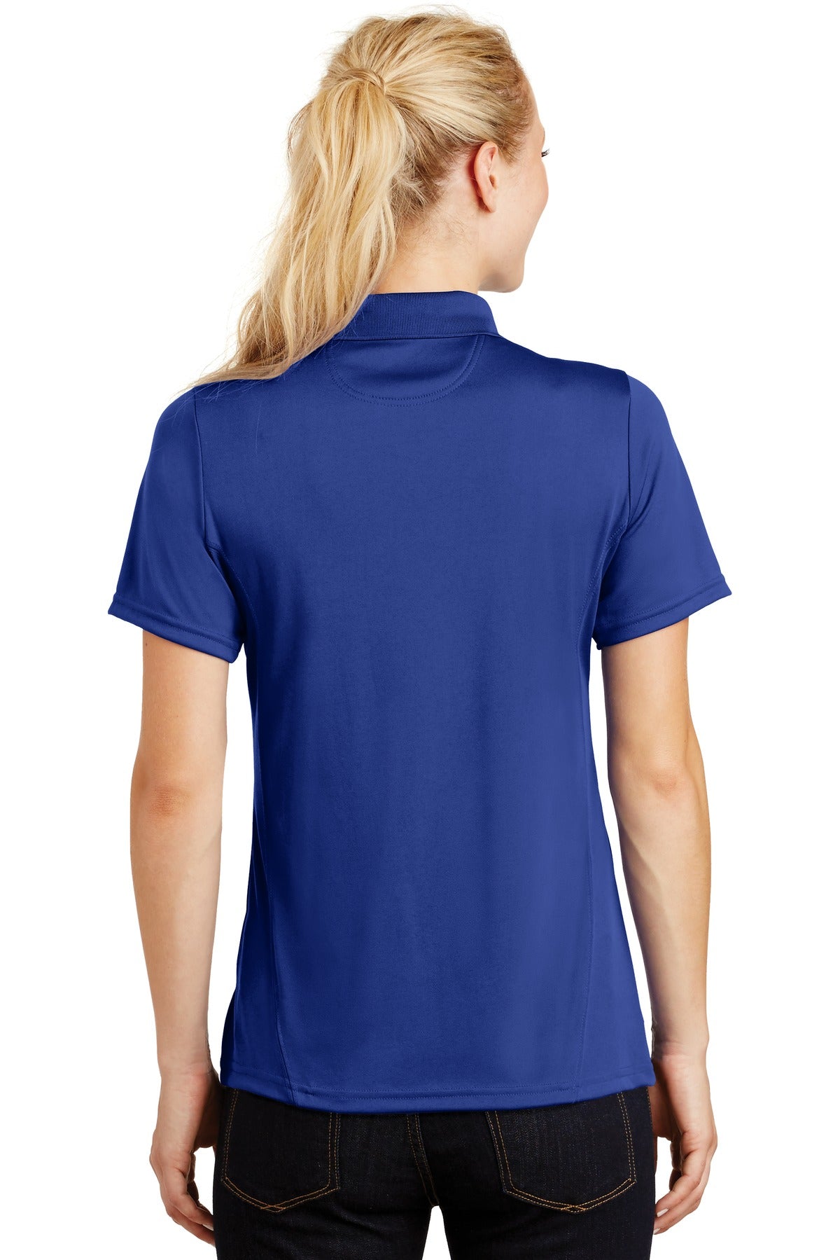 Custom Embroidered Sport-Tek Women's Dry Zone Raglan Accent Polo. L475,True Royal