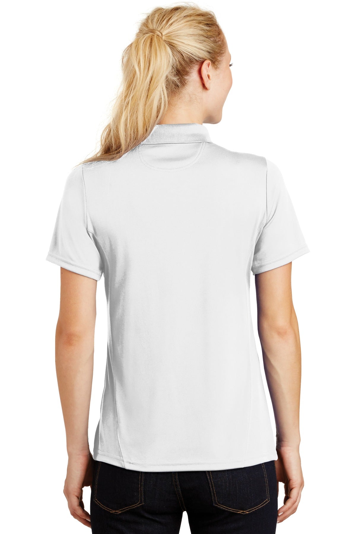 Custom Embroidered Sport-Tek Women's Dry Zone Raglan Accent Polo. L475,White