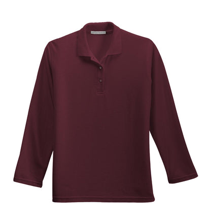 Port Authority Women's Silk Touch Long Sleeve Polo.  L500LS