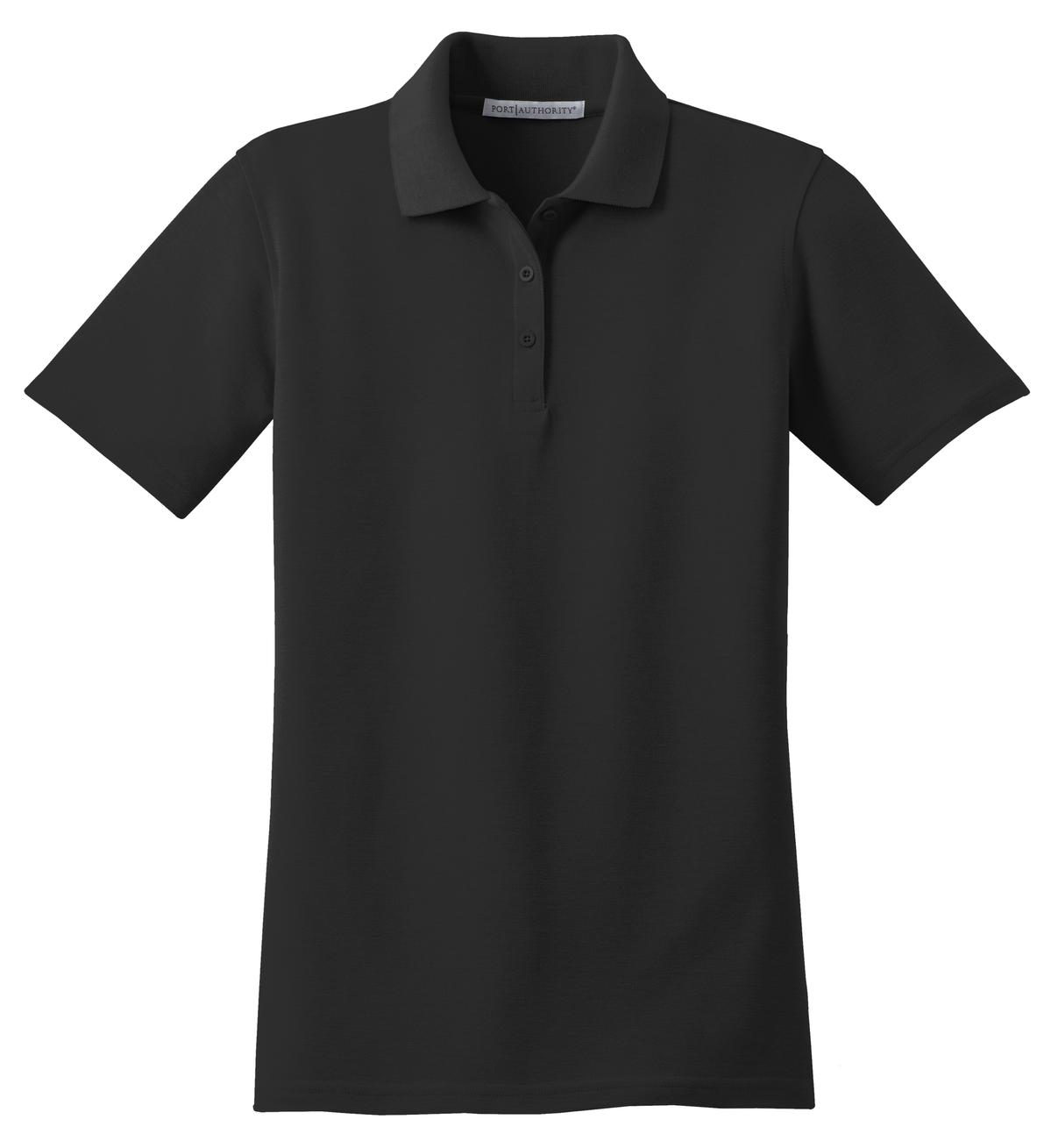 Custom Embroidered Port Authority Polos/Knits in Black