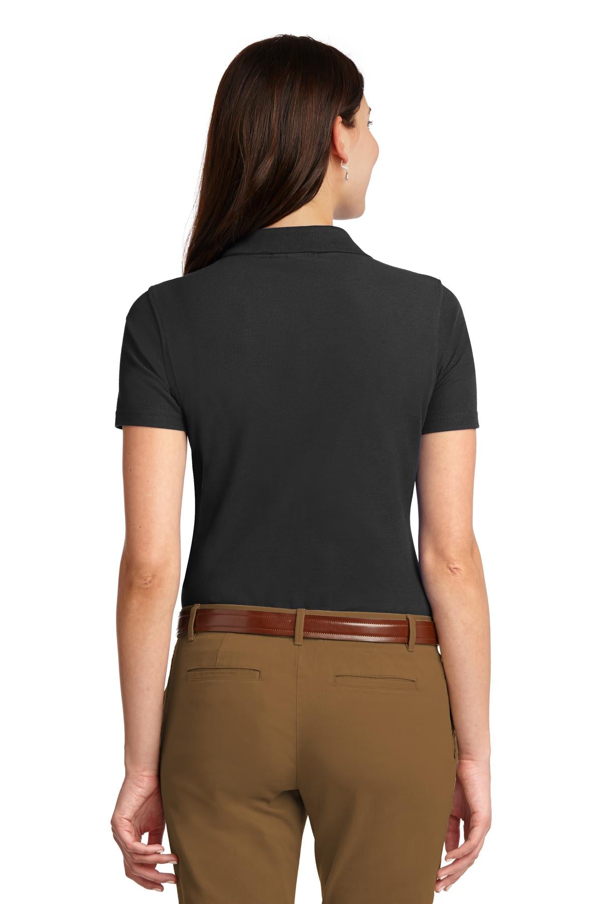 Custom Embroidered Port Authority Women's Stain-Resistant Polo. L510,Black