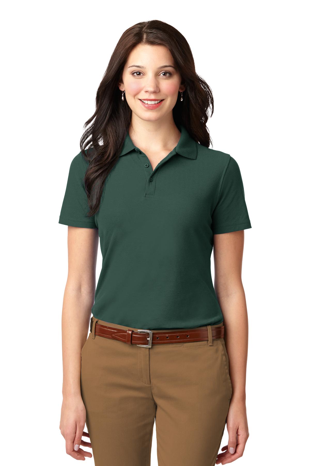 Custom Embroidered Port Authority Polos/Knits in Dark Green
