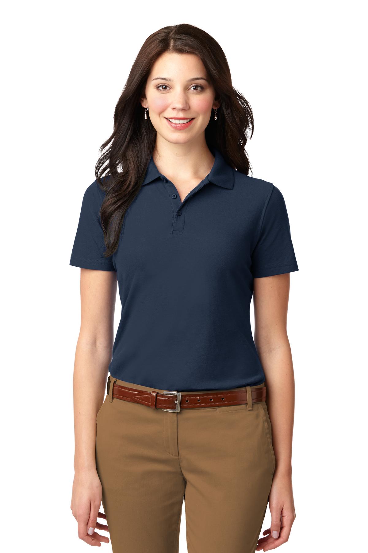 Custom Embroidered Port Authority Polos/Knits in Navy