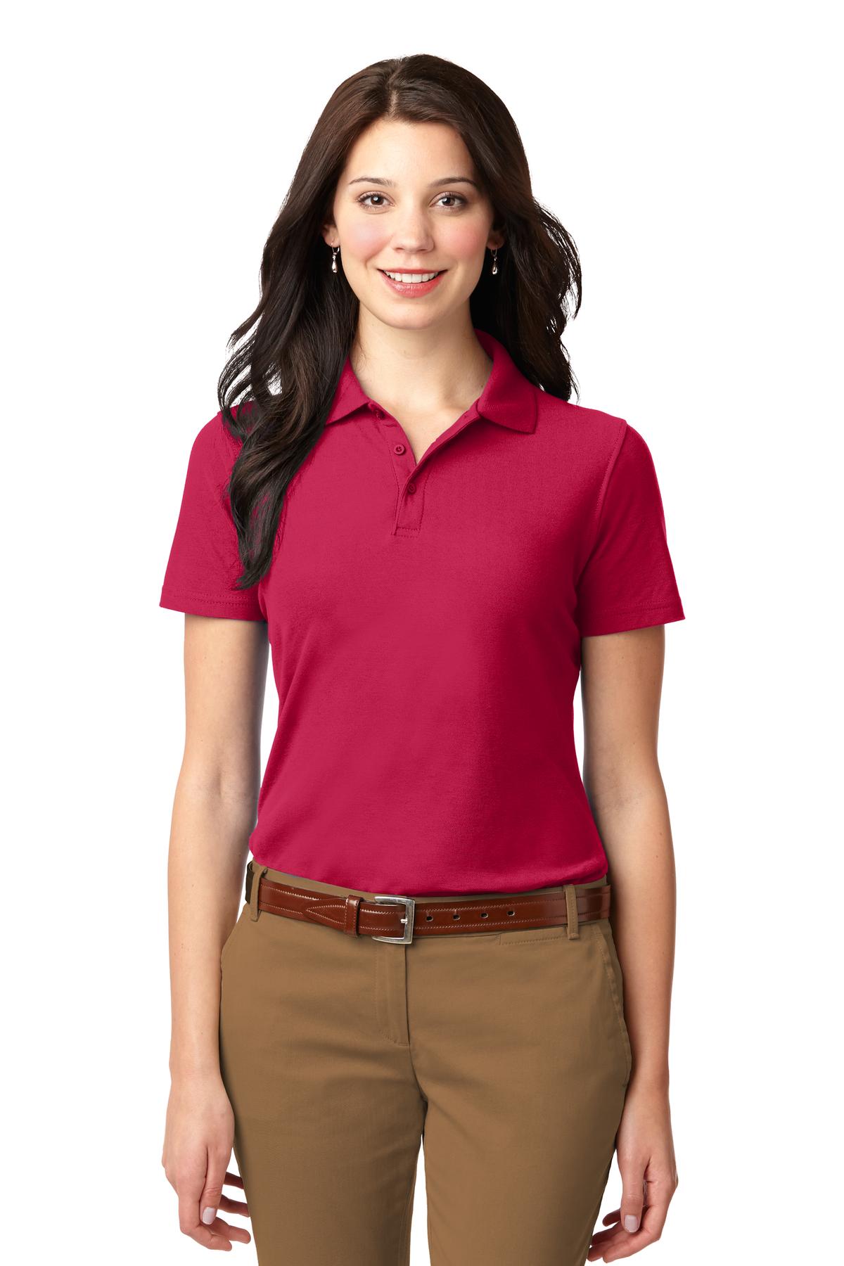 Custom Embroidered Port Authority Polos/Knits in Red
