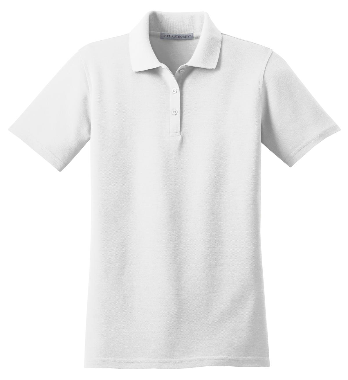 Custom Embroidered Port Authority Polos/Knits in White