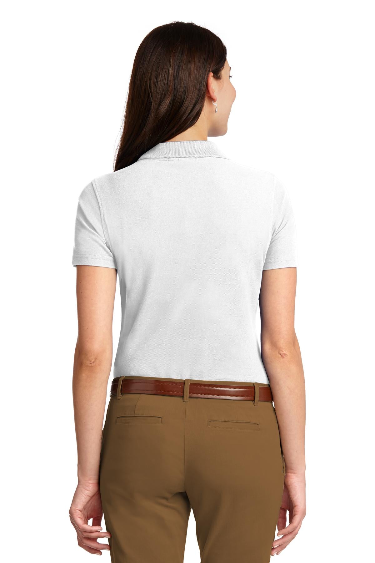 Custom Embroidered Port Authority Women's Stain-Resistant Polo. L510,White
