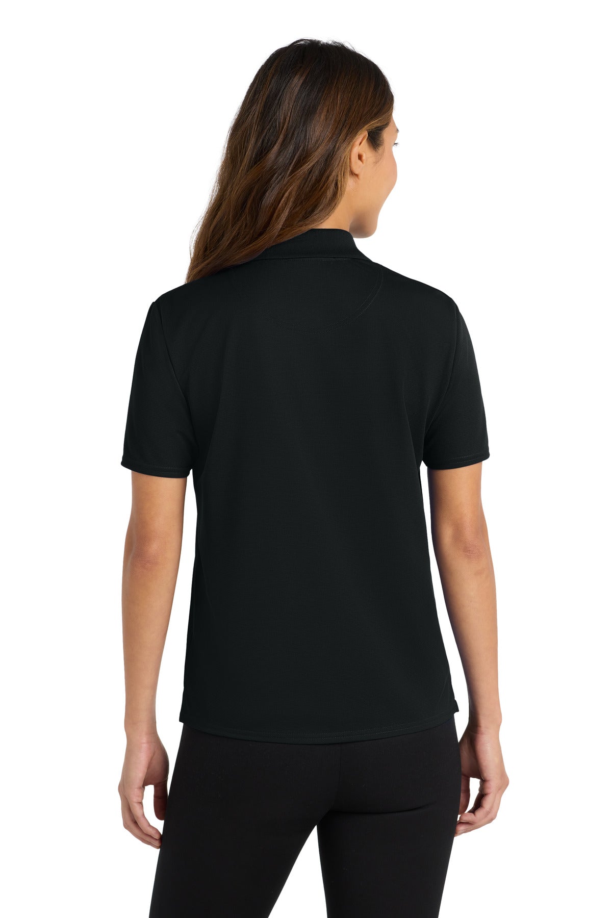 Custom Embroidered Port Authority Women's Dry Zone Ottoman Polo.  L525,Black
