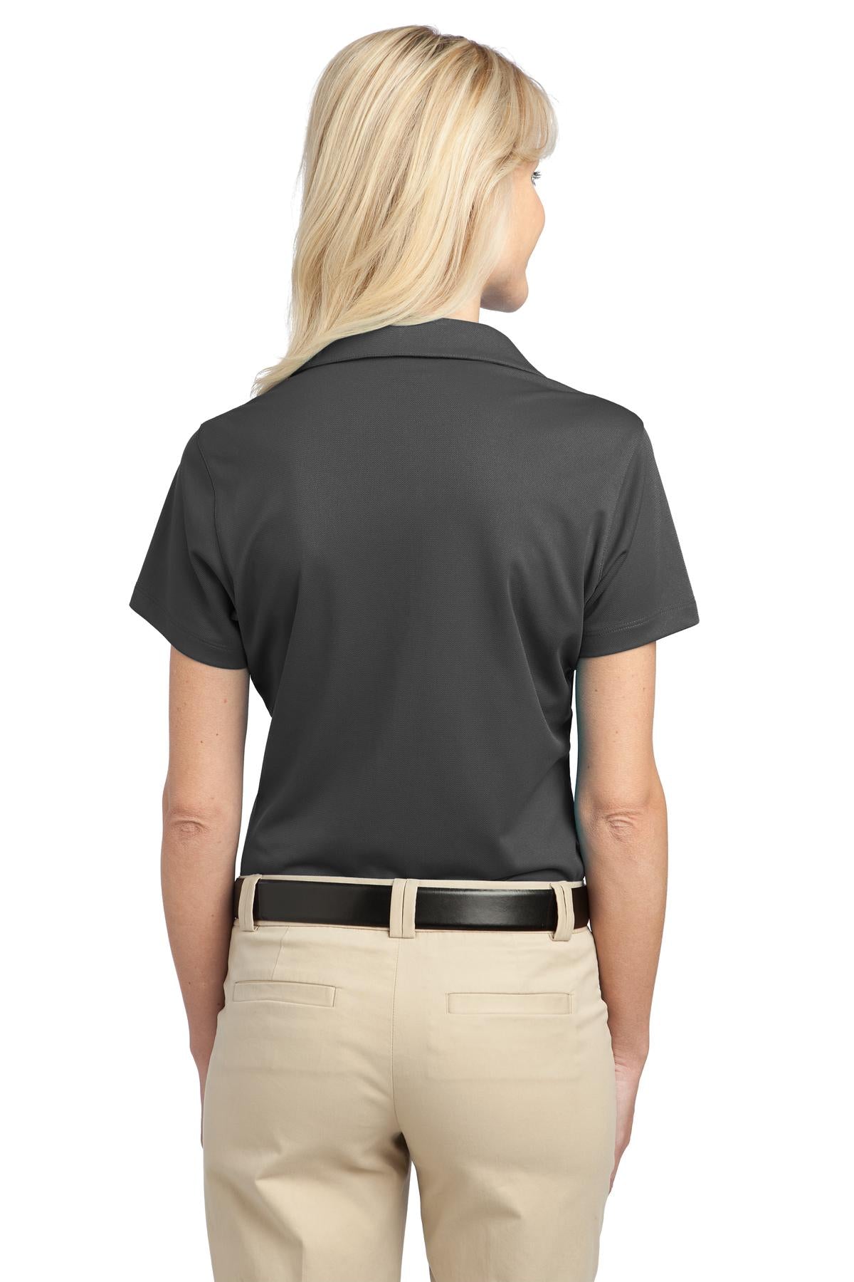 Custom Embroidered Port Authority Women's Tech Pique Polo. L527,Grey Smoke