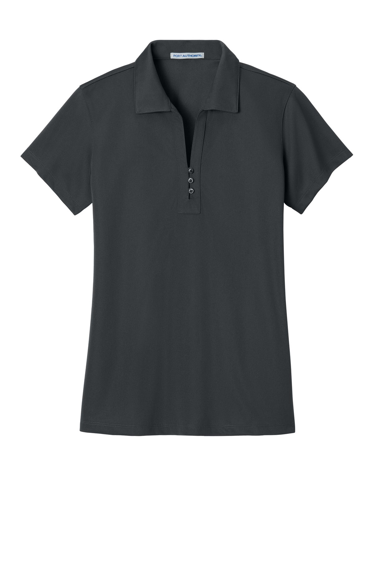 Custom Embroidered Port Authority Polos/Knits in Grey Smoke