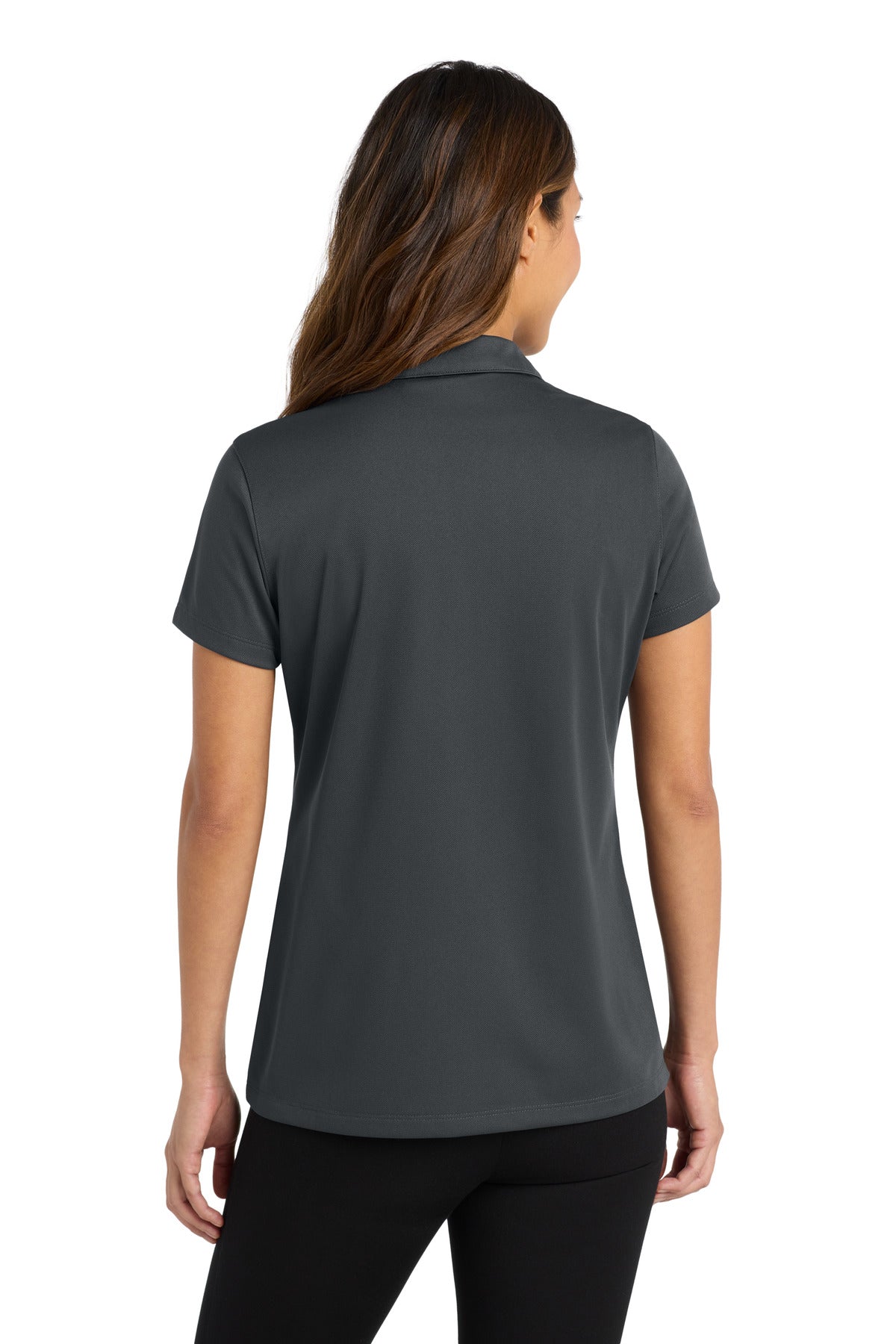 Custom Embroidered Port Authority Polos/Knits in Grey Smoke