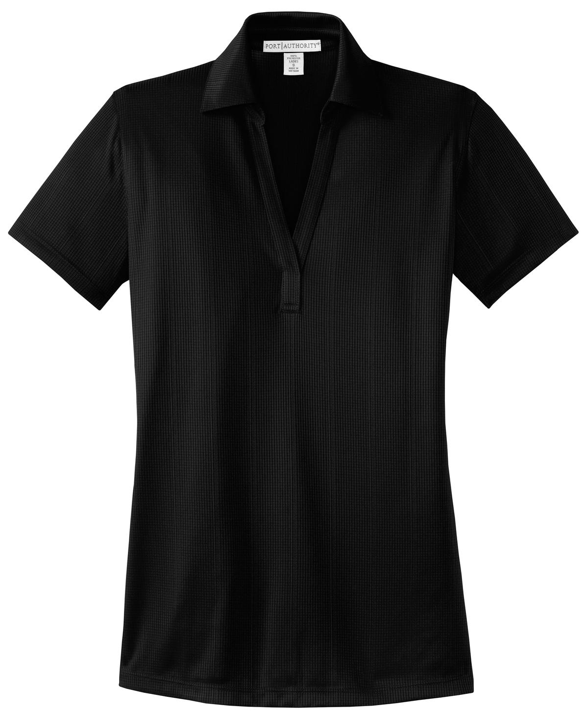 Custom Embroidered Port Authority Polos/Knits in Black