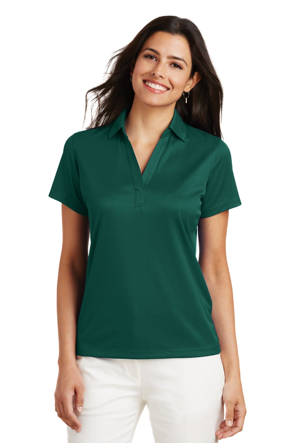 Custom Embroidered Port Authority Polos/Knits in Green Glen