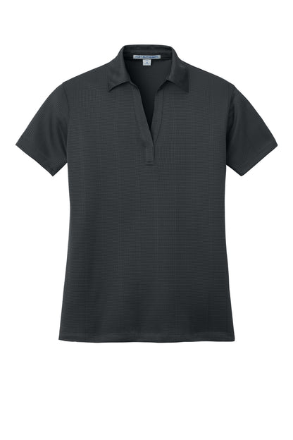 Custom Embroidered Port Authority Polos/Knits in Grey Smoke