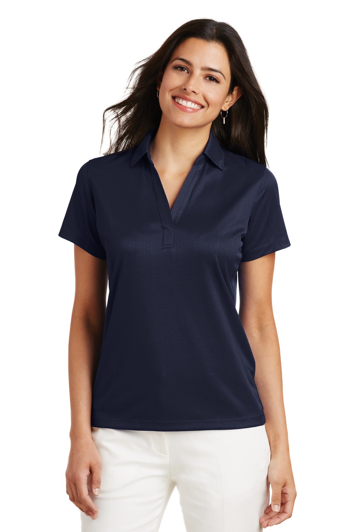 Custom Embroidered Port Authority Polos/Knits in True Navy