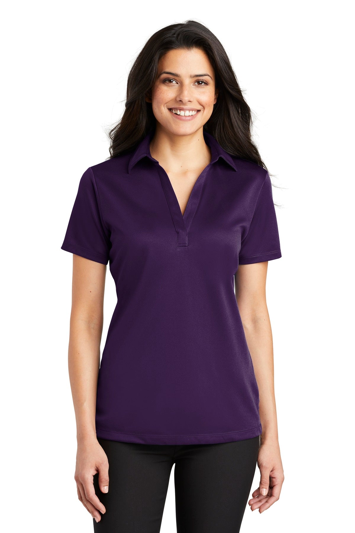 Custom Embroidered Port Authority Polos/Knits in Bright Purple