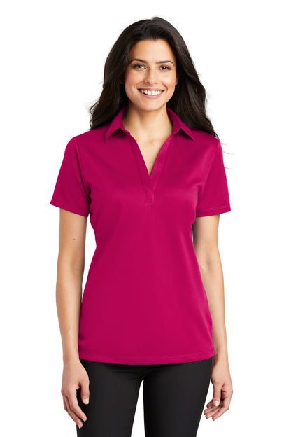 Custom Embroidered Port Authority Polos/Knits in Pink Raspberry