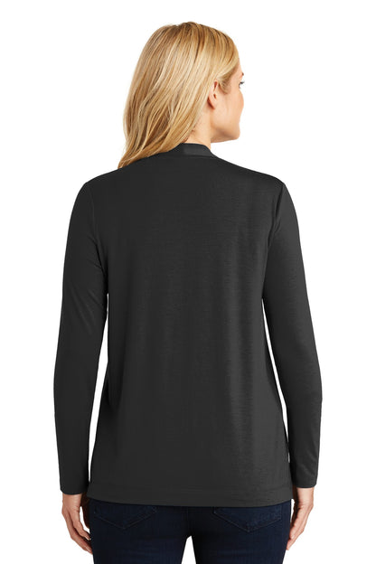 Custom Embroidered Port Authority Women's Concept Open Cardigan. L5430,Black