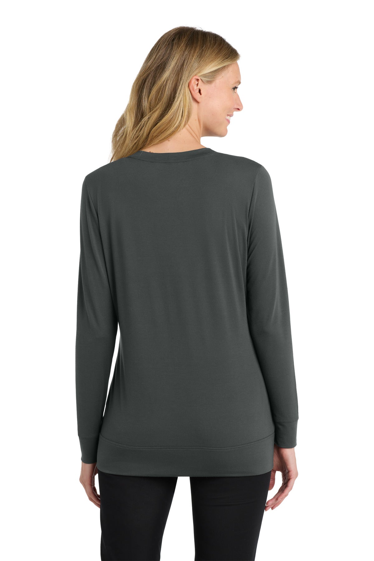 Custom Embroidered Port Authority Women's Concept Cardigan. L545,Grey Smoke