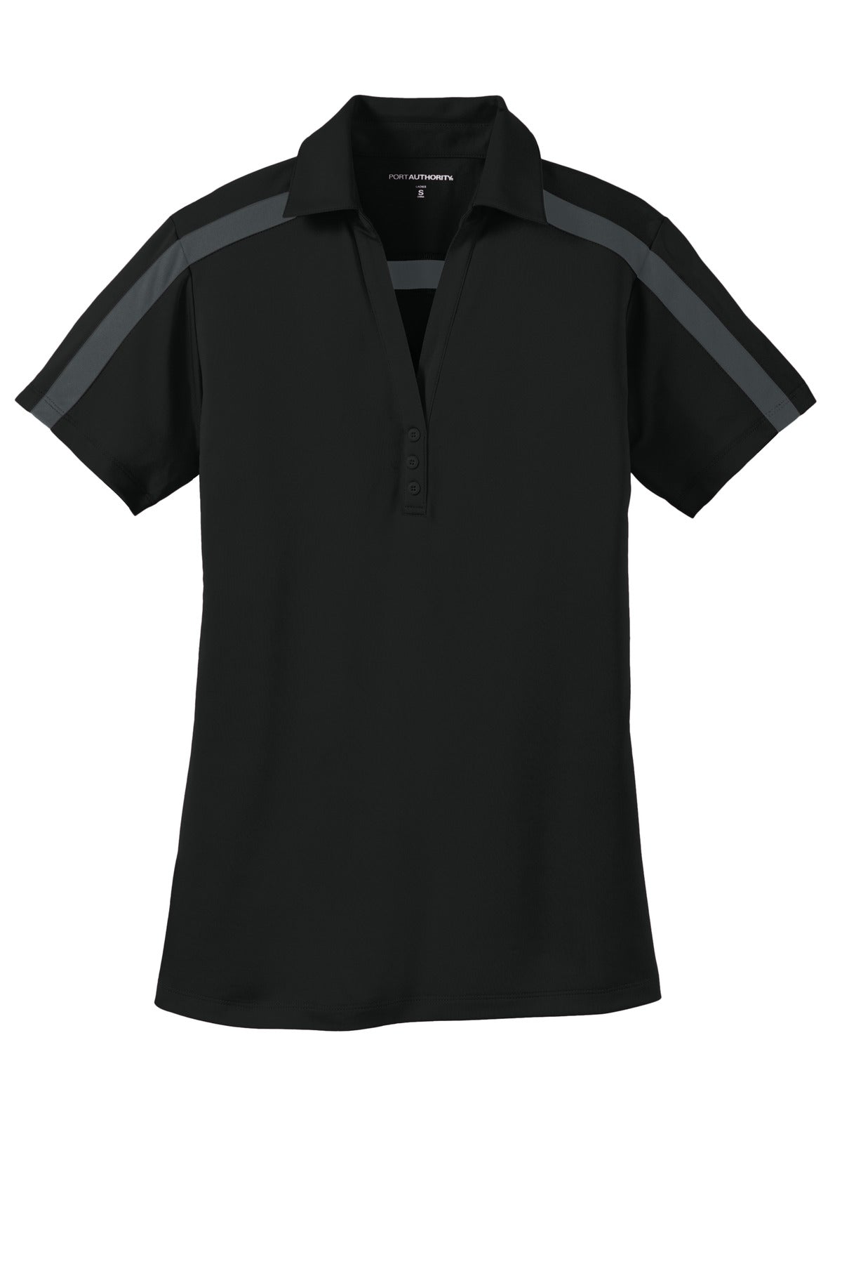 Port Authority Women's Silk Touch Performance Colorblock Stripe Polo. L547