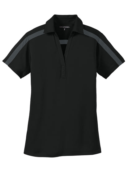 Port Authority Women's Silk Touch Performance Colorblock Stripe Polo. L547