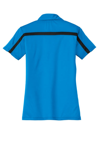Port Authority Women's Silk Touch Performance Colorblock Stripe Polo. L547
