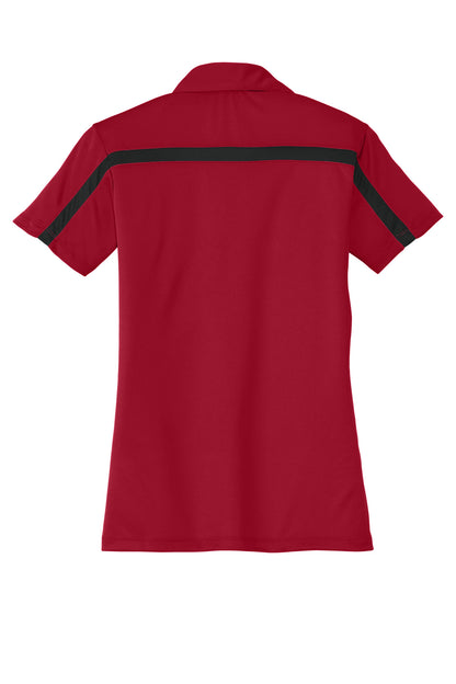Port Authority Women's Silk Touch Performance Colorblock Stripe Polo. L547