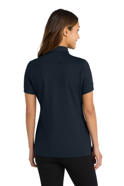Custom Embroidered Port Authority Women's Stretch Pique Polo. L555,Dress Blue Navy