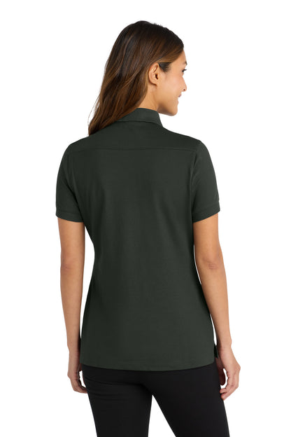 Custom Embroidered Port Authority Women's Stretch Pique Polo. L555,Grey Smoke