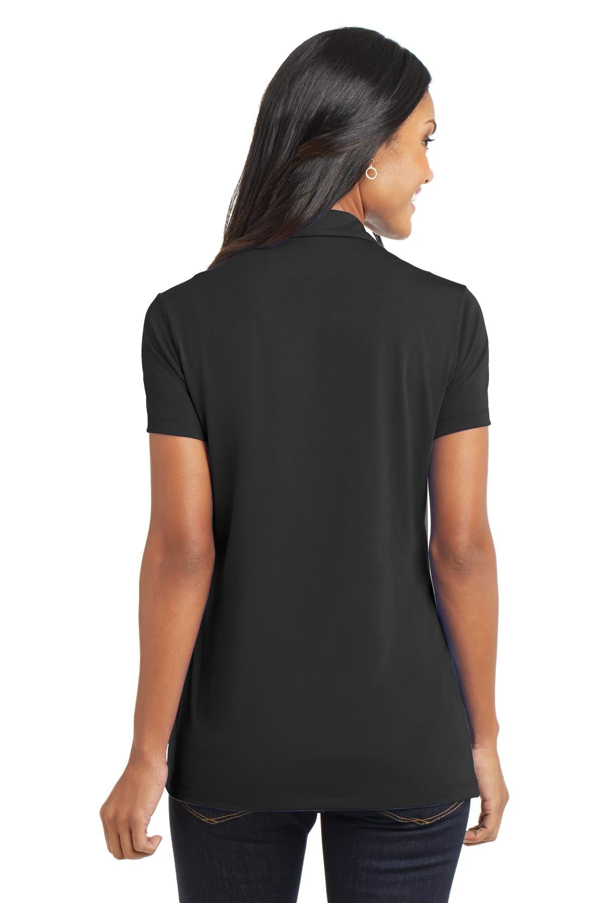 Custom Embroidered Port Authority Women's Cotton Touch Performance Polo. L568,Black