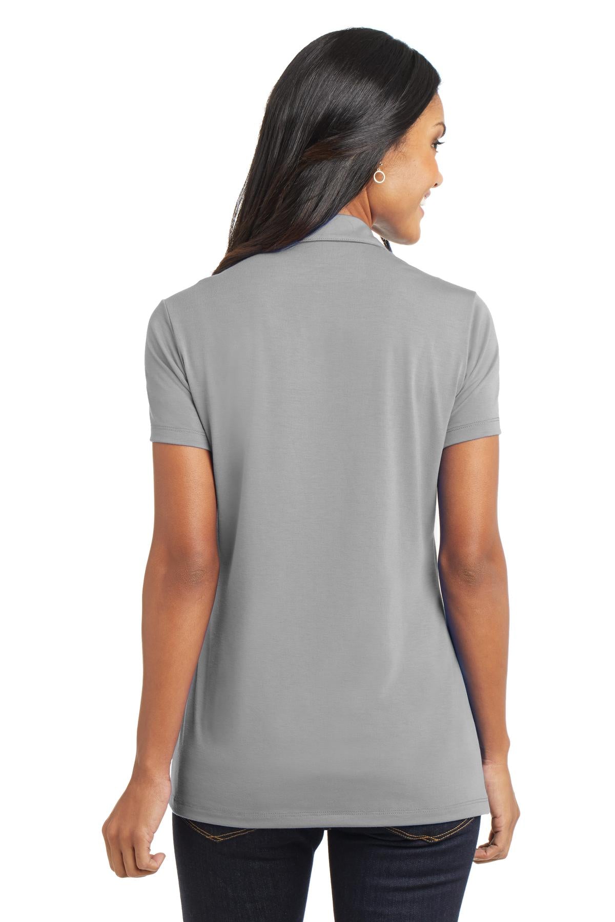 Custom Embroidered Port Authority Women's Cotton Touch Performance Polo. L568,Frost Grey
