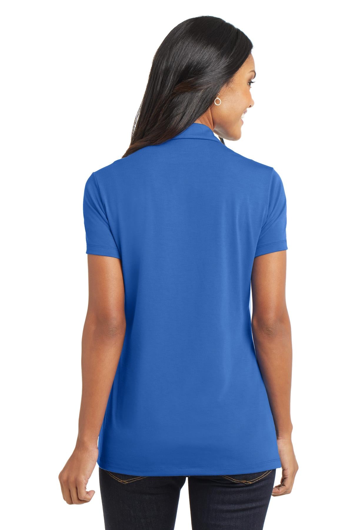 Custom Embroidered Port Authority Women's Cotton Touch Performance Polo. L568,Strong Blue