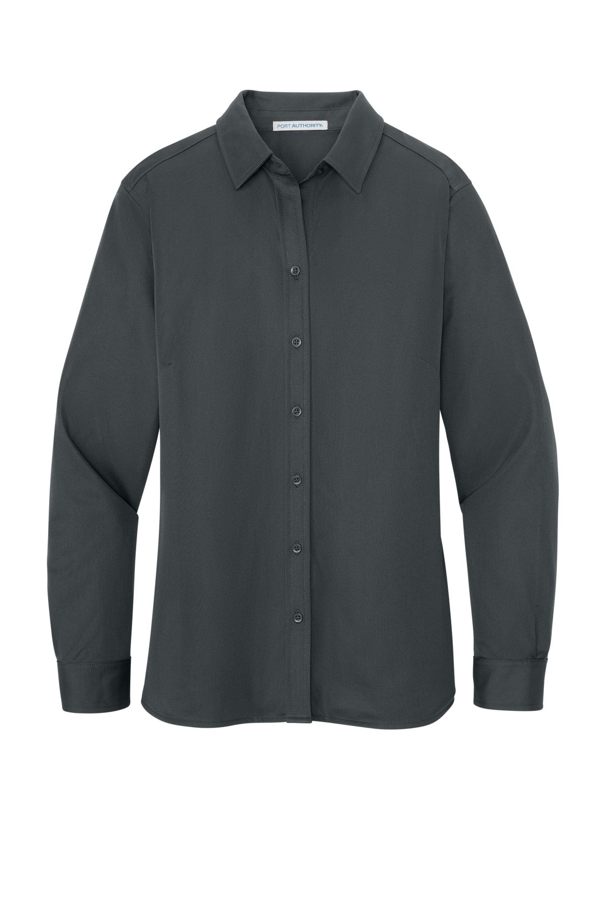 Custom Embroidered Port Authority Polos/Knits in Battleship Grey