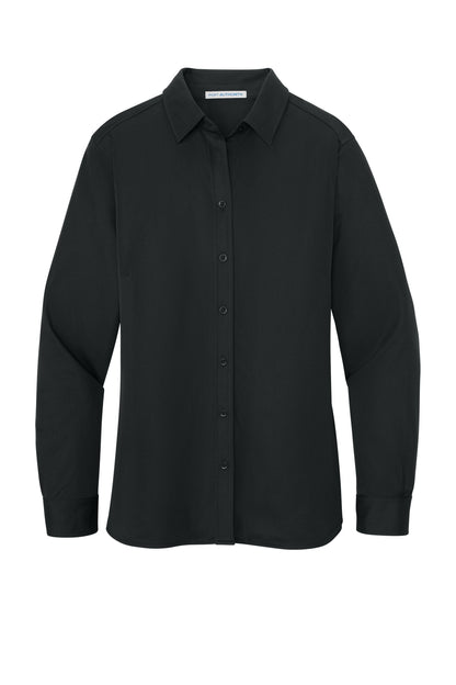 Custom Embroidered Port Authority Polos/Knits in Black