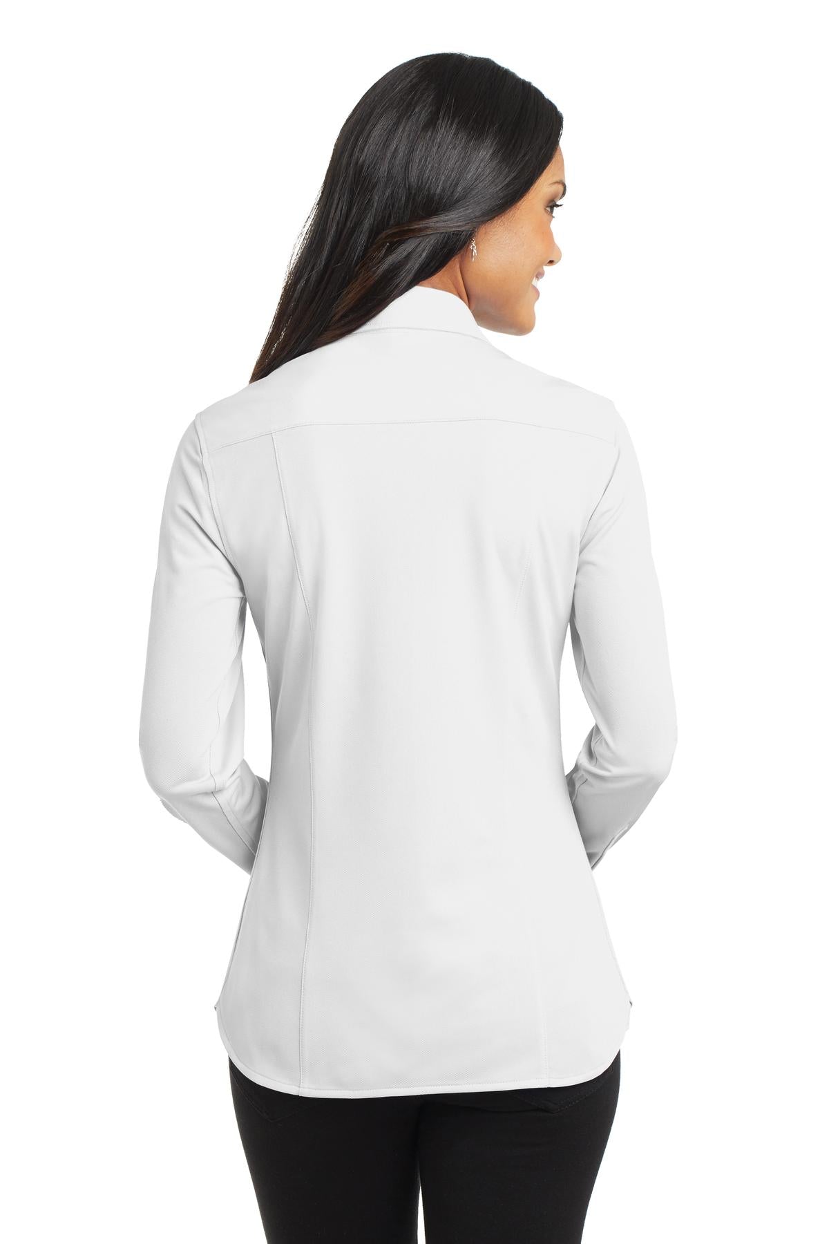 Custom Embroidered Port Authority Women's Dimension Knit Dress Shirt. L570,White
