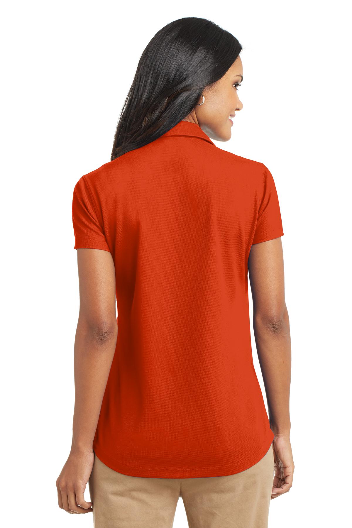 Custom Embroidered Port Authority Women's Dry Zone Grid Polo. L572,Autumn Orange