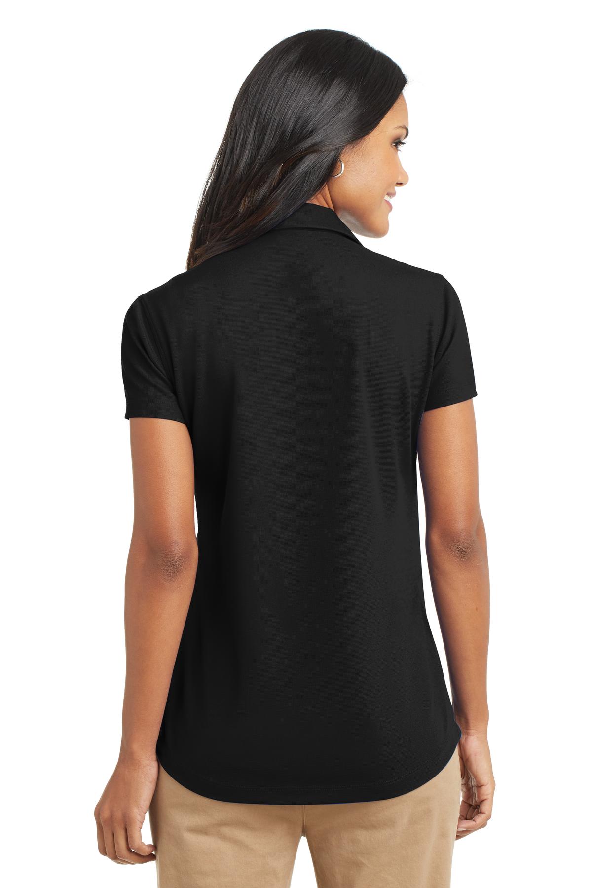 Custom Embroidered Port Authority Women's Dry Zone Grid Polo. L572,Black