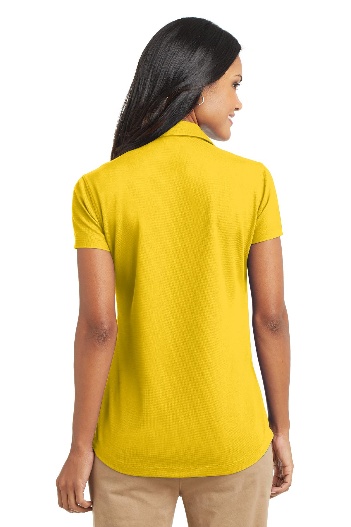 Custom Embroidered Port Authority Women's Dry Zone Grid Polo. L572,Yellow