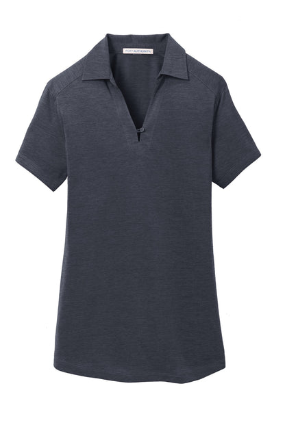 Custom Embroidered Port Authority Polos/Knits in Dark Grey
