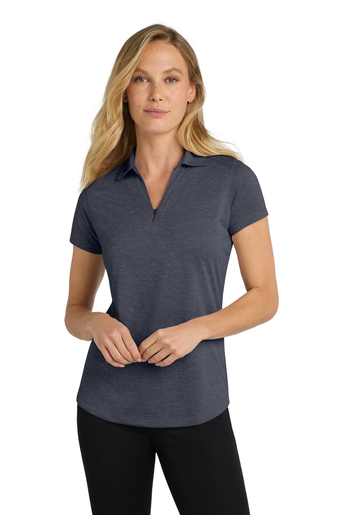 Custom Embroidered Port Authority Polos/Knits in Dark Grey