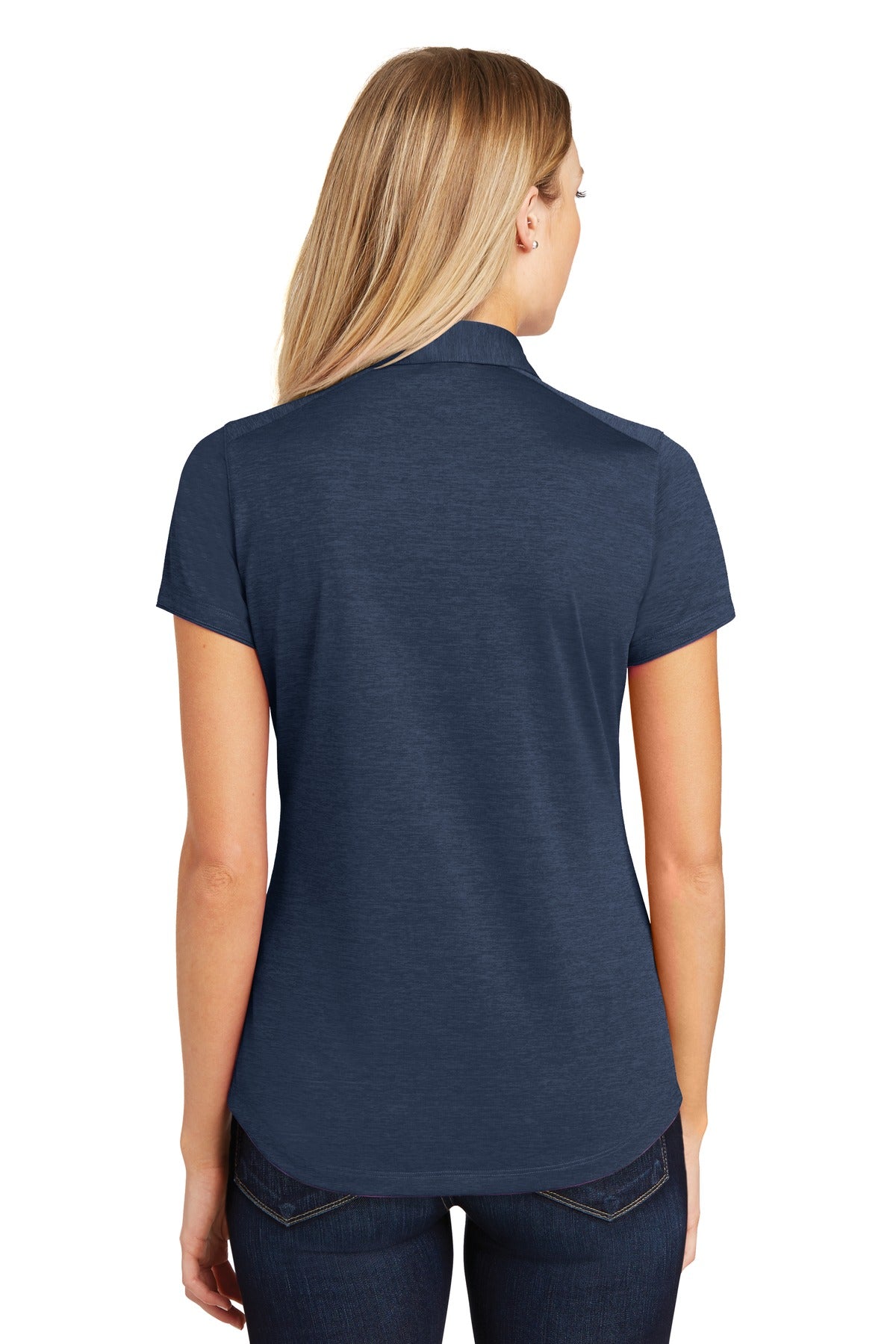 Custom Embroidered Port Authority Women's Digi Heather Performance Polo. L574,Dress Blue Navy