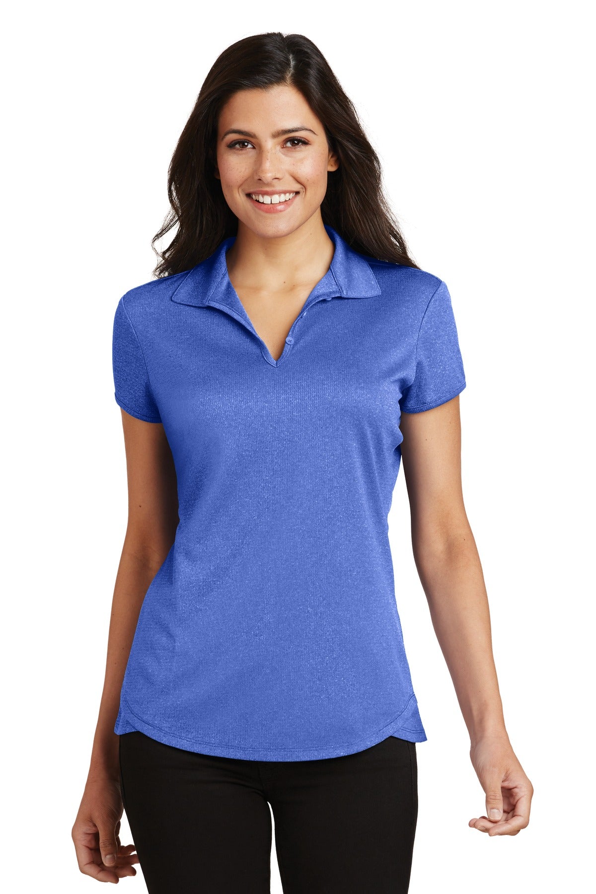 Custom Embroidered Port Authority Polos/Knits in True Royal Heather