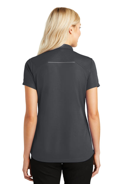 Custom Embroidered Port Authority Women's Pinpoint Mesh Zip Polo. L580,Battleship Grey