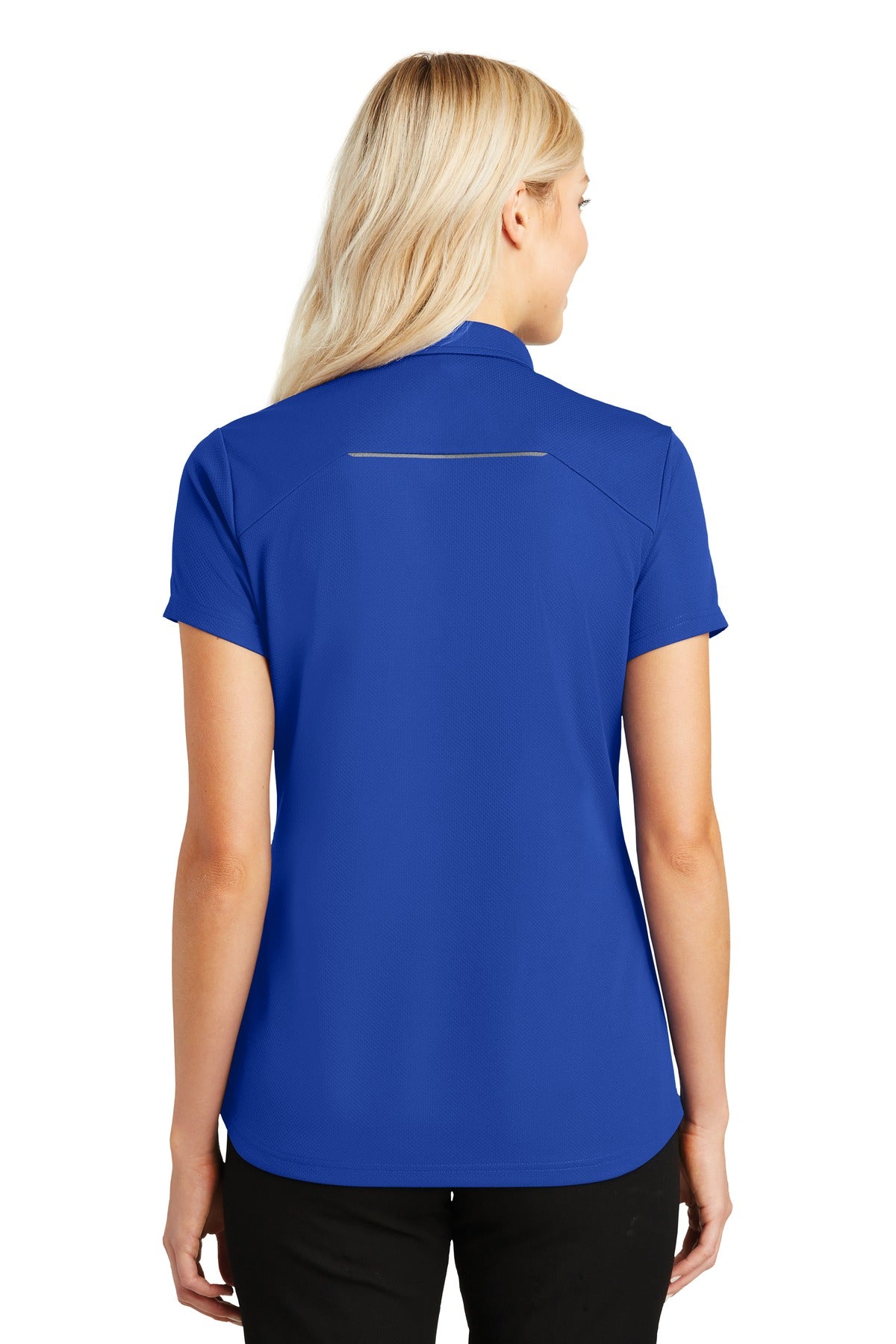 Custom Embroidered Port Authority Women's Pinpoint Mesh Zip Polo. L580,True Royal