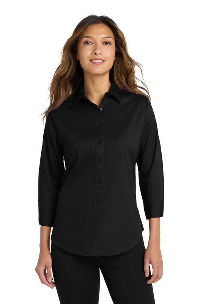 Custom Embroidered Port Authority Clothing Tops in Black