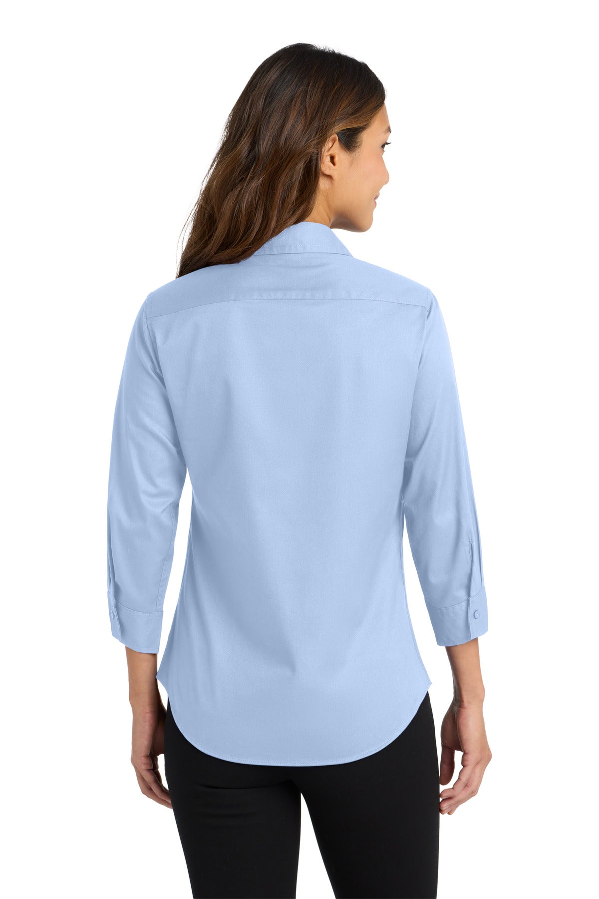 Custom Embroidered Port Authority Clothing Tops in Light Blue